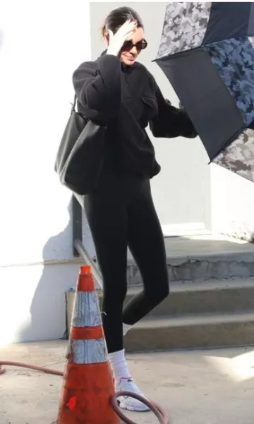 The Row Park Tote worn by Kendall Jenner in Los Angeles on December 24, 2023