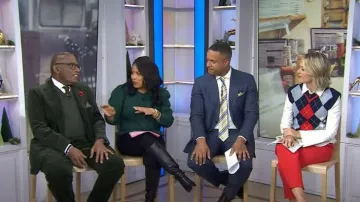 Marni Argyle Sweater Vest worn by Dylan Dreyer as seen in Today on December 29, 2023