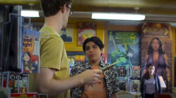 Banana Republic Hawaiian Print Shirt worn by Kev Gard­ner (Niko Ceci) as seen in I Woke Up a Vampire (S01E04)