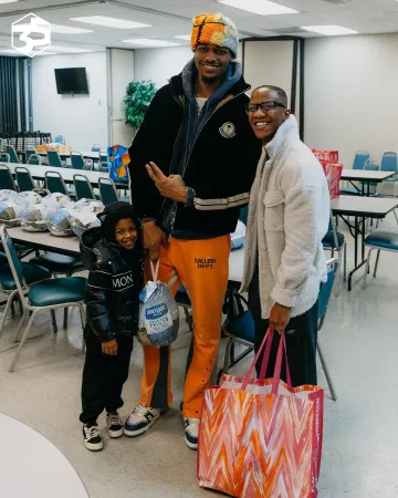 Moncler x Palm Angels Black Corduroy 'Ramsau' Down Jacket worn by Paul Jamaine Washington Jr. on the Instagram account @pjwashington