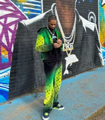 Jordan 3 Retro Doernbecher Slime usado por Key Glock en la cuenta de Instagram @keyglock