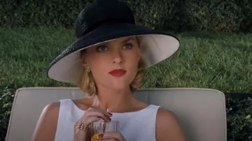 Sombrero de paja negro de gran tamaño usado por Meredith Blake (Elaine Hendrix) en The Parent Trap