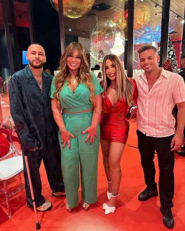 Louis Vuitton Dark Green Monogram Silk Shirt worn by Neymar on the Instagram account @neymarjr