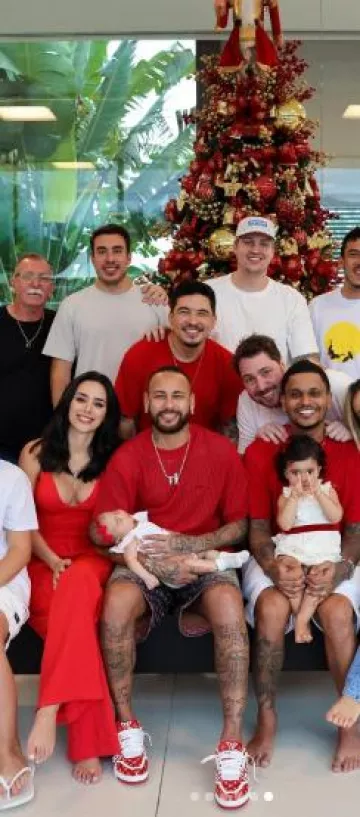 Louis Vuitton Rainbow Monogram Denim Shorts worn by Neymar on the Instagram account @neymarjr