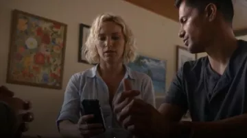 James Perse Side Panel Shirt worn by Juliet Higgins (Perdita Weeks) as seen in Magnum P.I. (S05E20)