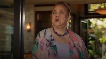 Anthropologie Kimono by Akemi Kim worn by Kumu (Amy Hill) as seen in Magnum P.I. (S05E20)
