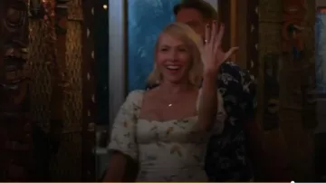 Reformation Belgium Dress worn by Suzy Madison (Betsy Phillips) as seen in Magnum P.I. (S05E20)
