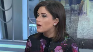 Cardigan tissé imprimé Ted Baker porté par Chloe Melas comme on le voit dans Aujourd’hui le 3 janvier 2024