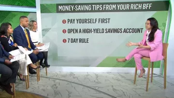 Elie Tahari Stella Straight Crop Pants in Carnation worn by Vivian Tu as seen in Today on January 4, 2024