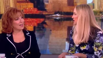 Alice and Olivia Mya Contrast Blazer worn by Joy Behar as seen in The View TV show on January 4, 2024