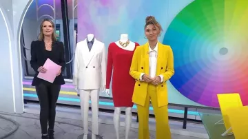 Blazer boutonné à double boutonnage Zara porté par Ally Love comme on le voit dans Aujourd’hui le 5 janvier 2024