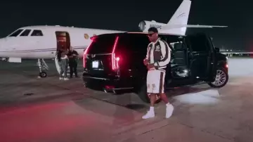 Casablanca White 'Casa Sport' Socks worn by Rob49 in Homebody [Official Video]