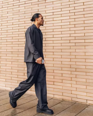 Bottega Veneta Black Intrecciato Lace-Up 'Haddock' Shoes worn by Virgil van Dijk on the Instagram account @virgilvandijk