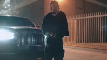 Vetements Sweat à capuche noir à fermeture éclair porté par DDG en Darryl Freestyle