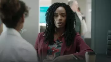 Vince Nouveau Magnolia Long Sleeve Relaxed Shirt worn by June Curtis (Ayisha Issa) as seen in Transplant (S04E08)