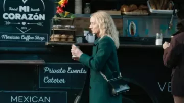 Mango Bardot Coat worn by Magalie Leblanc (Laurence Leboeuf) as seen in Transplant (S04E08)