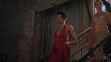 Michael Lo Sordo Alexan­dra Silk Gown worn by Michelle Mackey (Olivia Swann) as seen in NCIS: Sydney (S01E07)