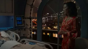 Acler Ash­land Flo­ral-Print Maxi Dress worn by Eileen 'Mama' Sun (Michelle Yeoh) as seen in The Brothers Sun (S01E05)