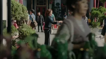 Brooks Brothers Tweed Boucle Jacket worn by Eileen 'Mama' Sun (Michelle Yeoh) as seen in The Brothers Sun (S01E06)