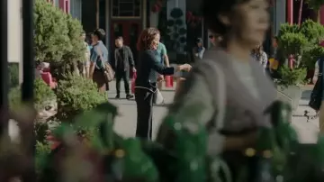 Brooks Brothers Tweed Boucle Jacket worn by Eileen 'Mama' Sun (Michelle Yeoh) as seen in The Brothers Sun (S01E06)