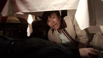 Fred Perry Twin Tipped Slim Fit Polo worn by Bruce Sun as seen in The Brothers Sun (S01E06)