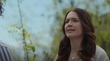 Gorjana Compass Coin Necklace worn by Benita Alexander (Mandy Moore) as seen in Dr. Death (S02E06)