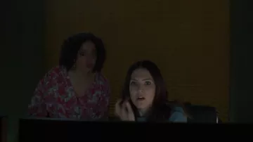 Iro Floral-Print Wrap Blouse worn by Amy Piel (Laila Robins) as seen in Dr. Death (S02E07)