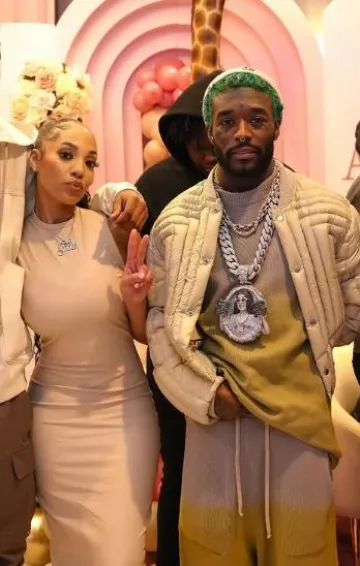 Moncler x Rick Owens Grey & Acid Green Gradient Sweater worn by Lil Uzi Vert on the Instagram account @liluzivert