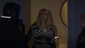 Polo Ralph Lauren Belted Cotton Jacquard Cardigan worn by Marja (Annika Boras) as seen in Dr. Death (S02E07)