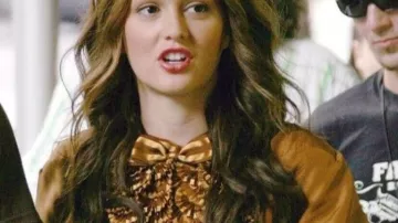 Le top en satin Marc by Marc Jacobs porté par Blair Waldorf (Leighton Meester) dans la série Gossip Girl (Saison 2 Episode 4)