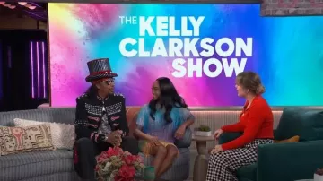 Nasty Gal Rainbow Tassel Fringe Shift Dress worn by Megan Piphus as seen in The Kelly Clarkson Show on January 8, 2024