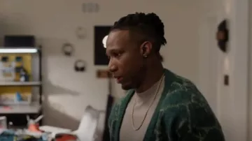 Billionaire Boys Club BB Spelunk Cardigan worn by Zeke Wallace (Arlen Escarpeta) as seen in Found (S01E12)