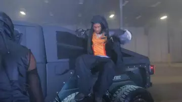 Balenciaga Red '3B Sports Icon' Cargo Ski Pants worn by Travis Scott in "BACKR00MS" FT TRAVIS SCOTT SEXISDEATH INDIANA420BITCH