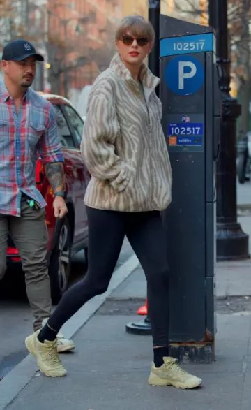 Adidas Ivy Park Ivytopia Savage Trail Sneakers worn by Taylor Swift out in New York on January 11, 2023