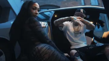 Dior White 'CD Heart' T-Shirt worn by Millyz in Opt Out feat. Fivio Foreign (Official Video)