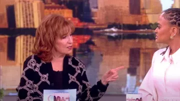 Gucci Interlocking G Reversible Wool Cardigan worn by Joy Behar as seen in The View on January 11, 2024