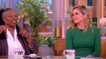 Victoria Beckham Wool-Blend Crepe Midi Dress worn by Sara Haines as seen in The View on January 11, 2024