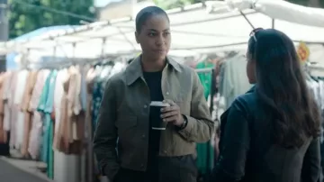 Cos Cropped Jack­et worn by DS June Lenker (Cush Jumbo) as seen in Criminal Record (S01E02)