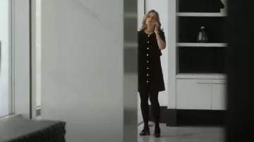 Sandro Button Down Tweed Dress worn by Lorraine Lyon (Jennifer Jason Leigh) as seen in Fargo (S05E09)