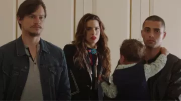 Elie Tahari Allegria Blazer worn by Margaret Monreaux (Kim Cattrall) as seen in Filthy Rich (S01E01)