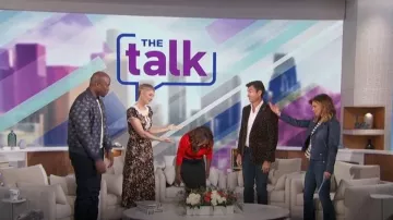 Zadig & Voltaire Tchao Sequin Blouse worn by Natalie Morales as seen in The Talk on January 2, 2024