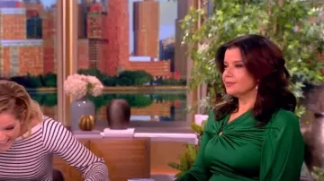 Victoria Beckham Gathered Circle Cut-Out Top worn by Ana Navarro as seen in The View on  January 12, 2024