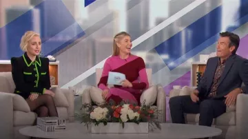 Frame Wool-crepe Mini Dress worn by Zoe Lister-Jones as seen in The Talk on January 3, 2024