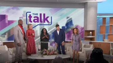 Sandro Amadora Dress worn by Natalie Morales as seen in The Talk on January 8, 2024