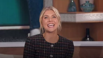 Veronica Beard Nathan Jacket worn by Amanda Kloots as seen in The Talk on January 9, 2024