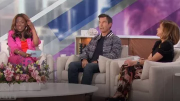 Missoni Zigzag-print Bomber Jacket worn by Jerry O'Connell as seen in The Talk on January 10, 2024