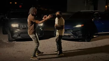 Purple Brand Black Coated P004 Cargo Jeans worn by Jack Boy in Jackboy - IDK (Official Video) (feat. Boss Top)