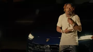 Rick Owens Pearl Beige Ba­sic T Shirt worn by Jack Boy in Jackboy - IDK (Official Video) (feat. Boss Top)