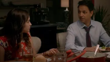 Forever 21 Flo­ral Mi­ni Dress worn by Samantha LaRusso (Mary Mouser) as seen in Cobra Kai (S01E03)