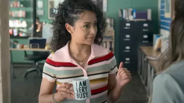 "I Am Very Busy" Mug used by (Liza Koshy) in Players (2024)